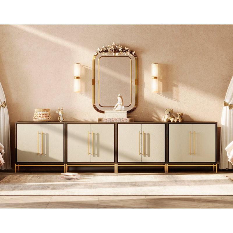  Commode en cuir, ensemble de 2