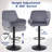Velvet Swivel Adjustable Height Upholstered Bar & Counter Stools-1994908339