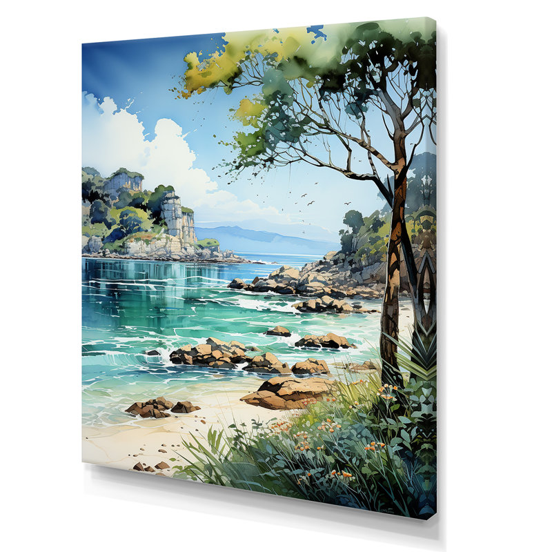 Brise côtière Selyan, H 44 po x l 34 po x P 1,5 po, Toile tendue
