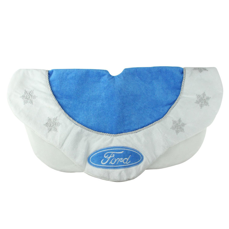Mini jupe d'arbre de Noël festonnée bleue et blanche 21,5 po Ford