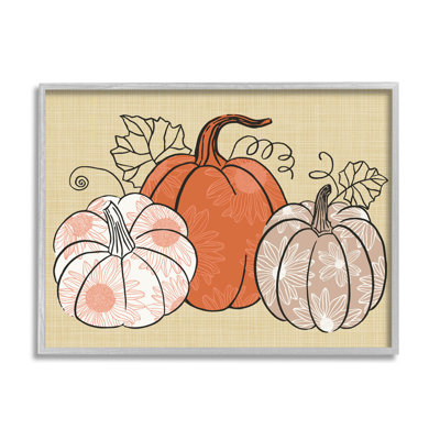 Motif automnal de citrouilles tournesol at-108