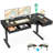 Electric Standing Desk With 4 Under-desk Drawers, Height-adjustable Desk With Built-in Power Outlets,standing Desk With Reversible Structure,home Office Desk With Hidden Desk-mounted Cable Management Tray-1255763392