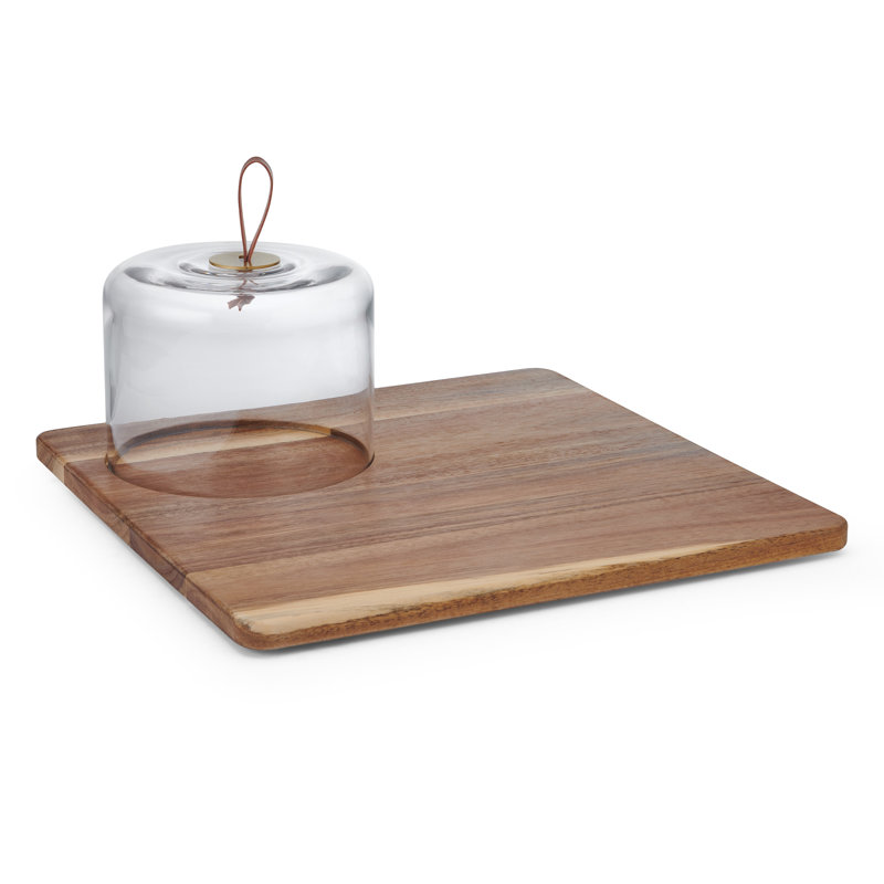 Glenwood Square Serve Board with Cloche