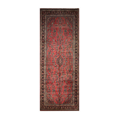 One-of-a-Kind 9'6'' X 25' Runner Wool Area Rug Red