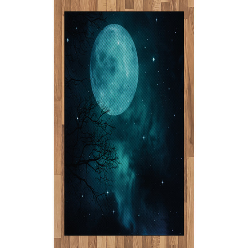 Space High Density Long Fiber Poly Threads Decorative Area Rug Carpet, Rectangle 2'7" x 5'