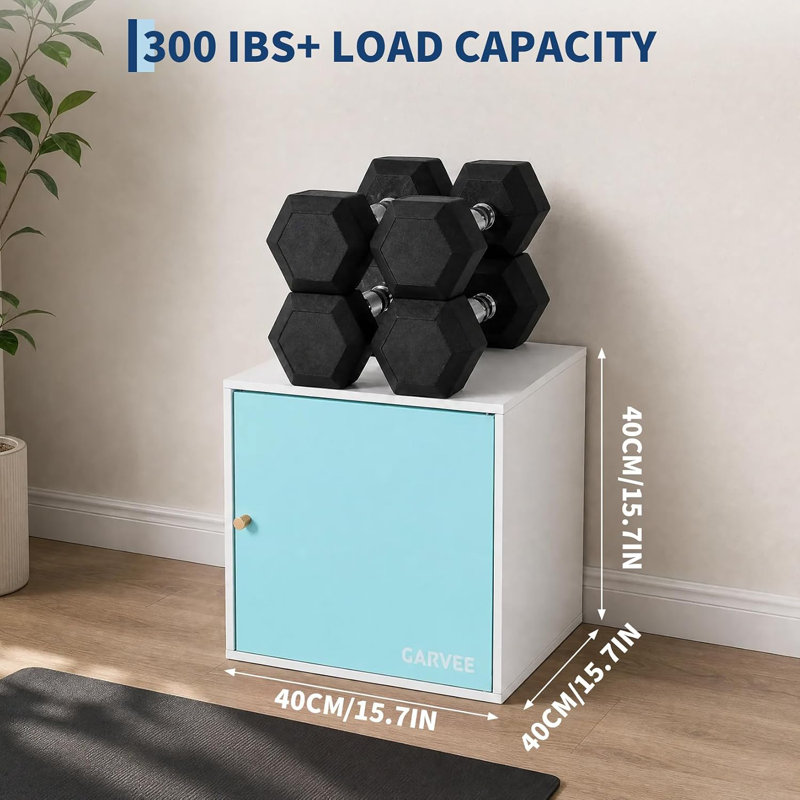Metal Cube Storage Cabinet with Magnetic Single Door Wall Mount