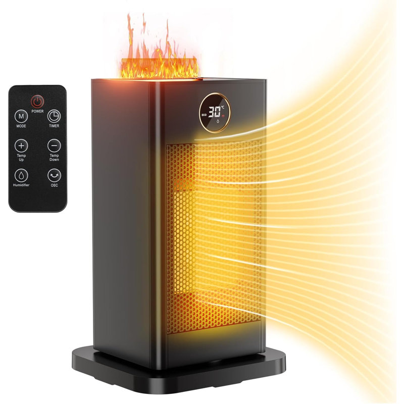 LIFERUN QNQ Electric Radiator Space Heater, 28.50" H x 18" W x 16" D, 1500w