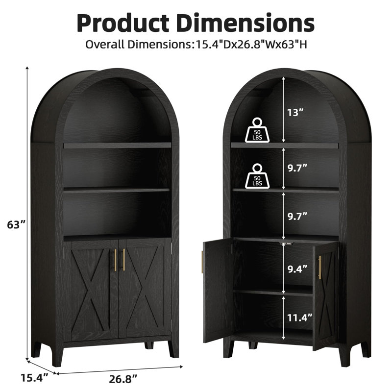 Armoire de rangement arquée