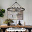 24 lumières suspendues rondes de style chandelier de style roue de chariot de style campagnard à 24 lumières pour îlot de cuisine-36179628