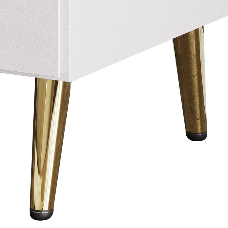 Commode 4 tiroirs en blanc, Blanc