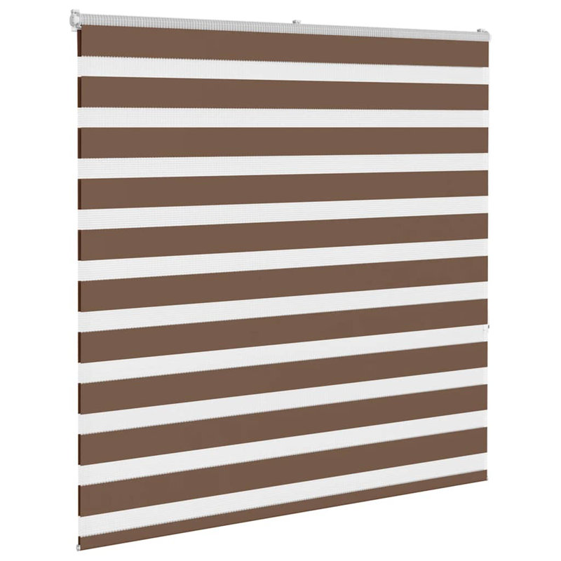 George Oliver Zebra Blind Polyester, Brown, 150cmW x 150cmL