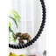 32 "miroir circulaire avec cadre perlé en métal, miroir mural pour le hall d'entrée de la chambre à coucher du salon
