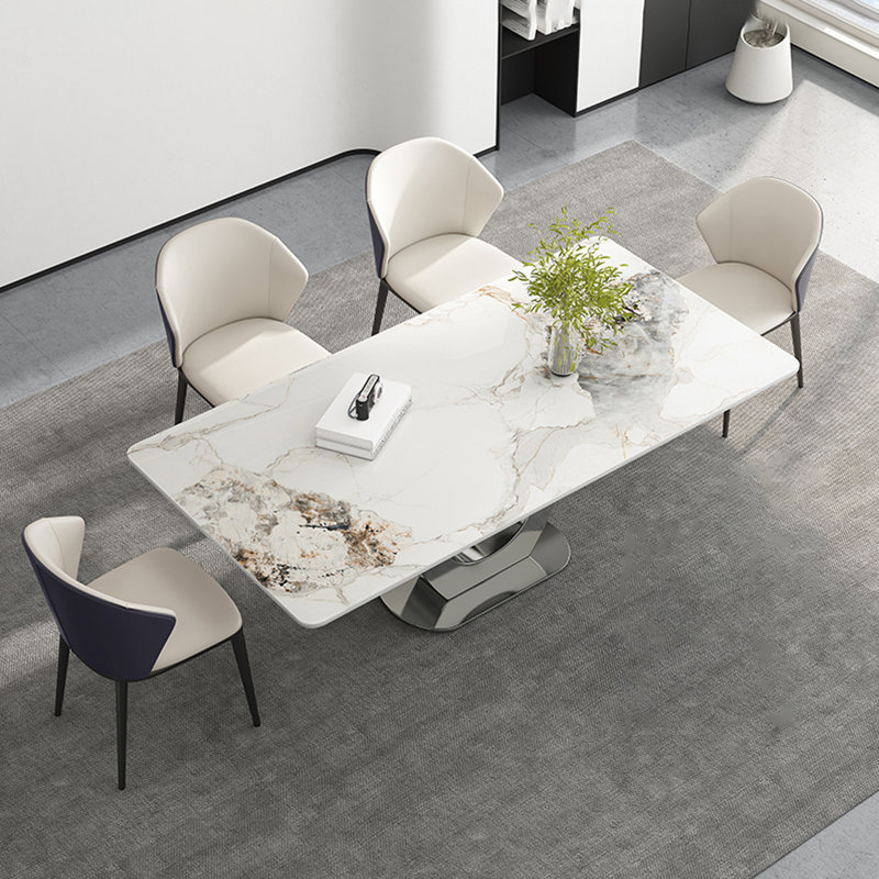 Ensemble de salle à manger rectangulaire, H 29,53 po x L 55,12 po x l 31,5 po, table and 6 chairs