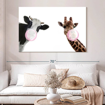 «Bubble Gum», animaux rigolos sur toile