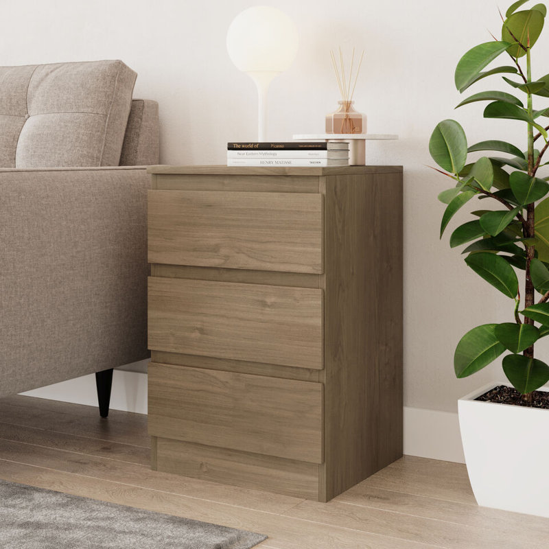 Prakrit 40cm W 3 - Drawer Chest of Drawers, Oak