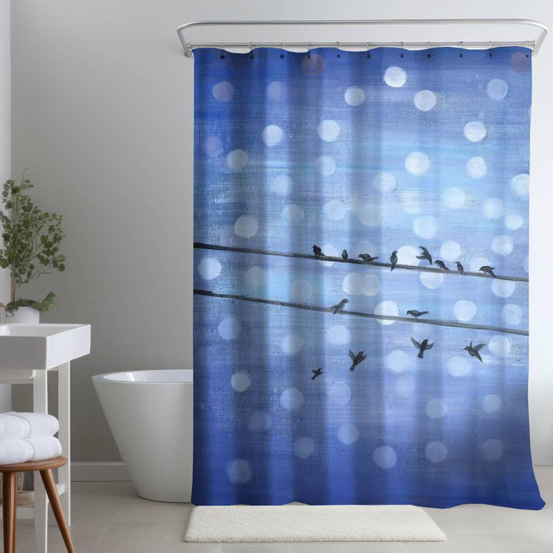 Dots – Polyester Shower Curtain, Dye Sublimation Print, 71" W × 74" L
