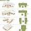 Mobilier de balcon toutes saisons - 7 pièces avec coussins et coussins épais