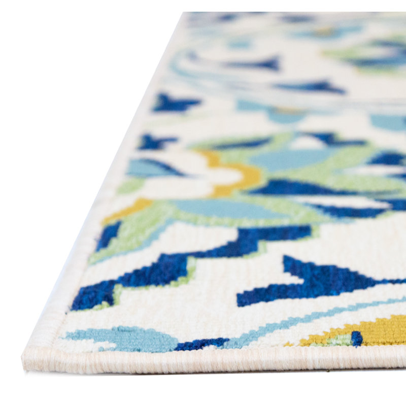 Tapis bleu Pellegrino, Rectangle 6 pi 7 po x 8 pi 4 po