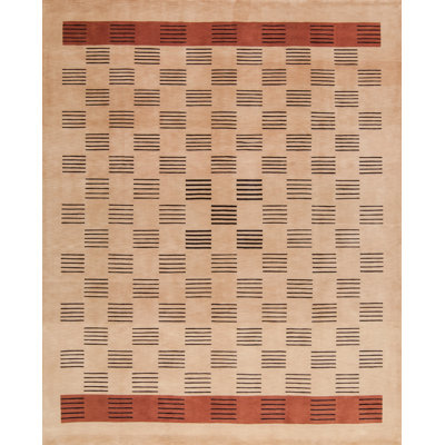 Presidential Hand Knotted Geometric Area Rug