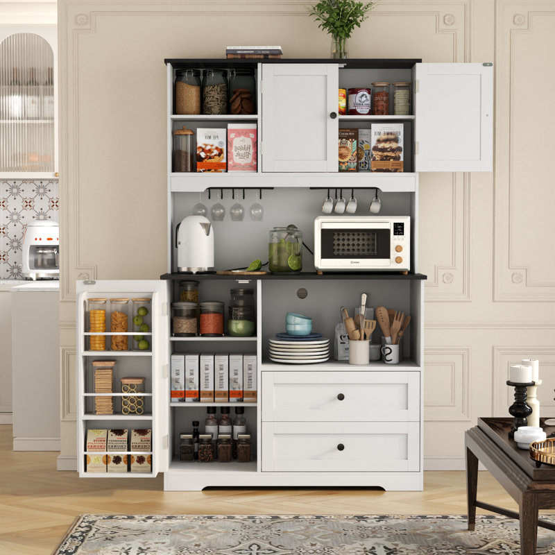 Armoire de rangement pour garde-manger, Blanc
