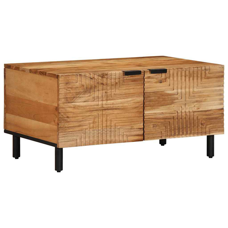 Coffee Table with Storage, 40" H x 80" L x 50" W, Brown Oak 