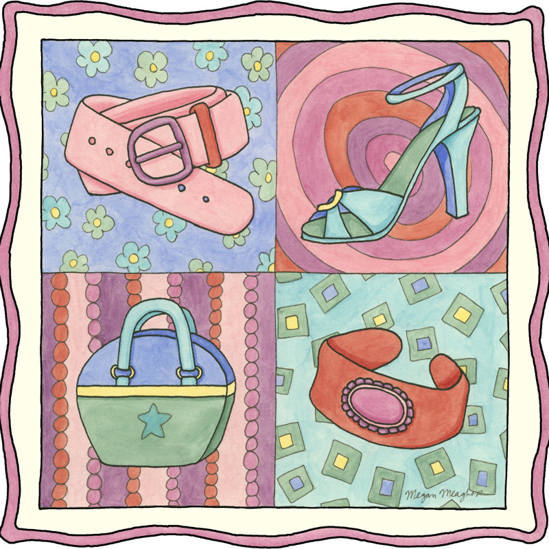 Shopping Spree I by Megan Meagher - 1 Piece Wrapped Canvas Wall Art, 122cm H x 122cm W x 3.8cm D