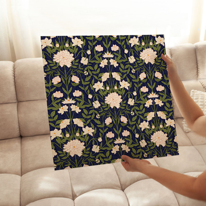 «Botanical William Morris Style V», reproduction d'art classique sans cadre, H 18 po x l 18 po