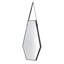 Miroir mural 18X1,6X31,5 "avec sangle en cuir