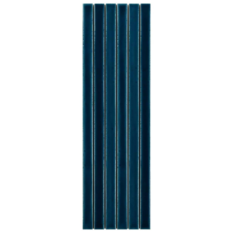 Kanbina 5.27 In. X 17.71 In. Glossy Ceramic Mosaic Wall Tile (0.64 Sq. Ft. / Each), Sapphire