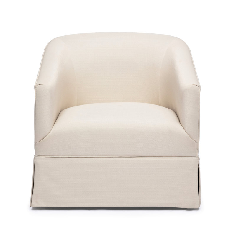 Fauteuil pivotant en jupe de lin Earl