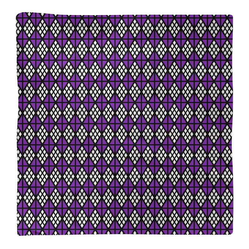 Serviette en coton diamants, H 0,1 po x l 22 po x P 22 po, Sergé de coton, Mauve