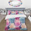 Ensemble de housse de couette damassé rose et mauve à motif géométrique damassé I-835222444