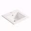 Meuble-lavabo mural de 16 po avec lavabo, lumière à détection de radars, rangement pour petits espaces, meuble-lavabo mural blanc