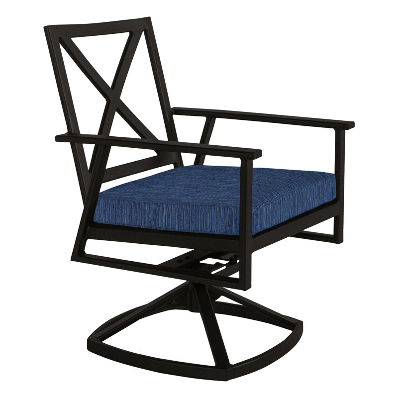 Marin Outdoor Rocker Chair, Carbon Black, Sahara Cafe