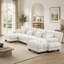 Canapé d'angle modulaire à combinaison libre, canapé en forme de U avec 2 poufs, tissu chenille pour un confort et un style ultimes