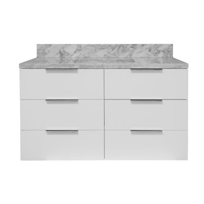 Mitchell 42" Carrara Marble Single Bathroom Vanity