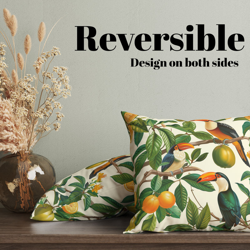Housse de coussin Willow Jungle, H 20 po x l 20 po