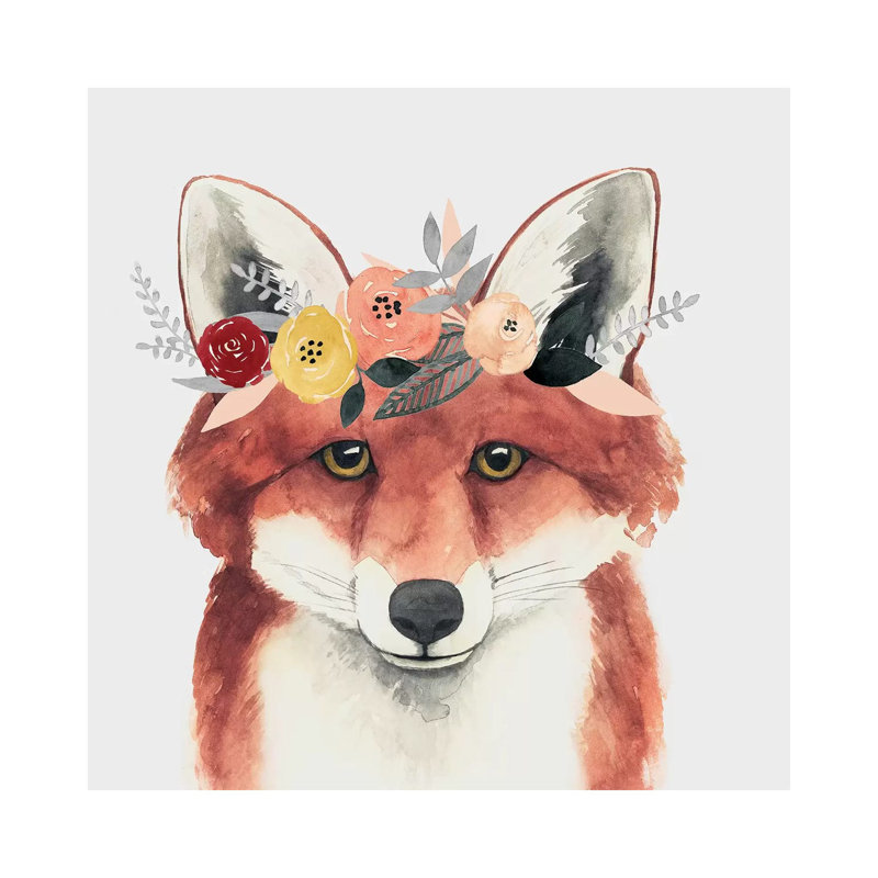 Flower Crown Forester IV by Grace Popp - Wrapped Canvas Painting, 45.72 cm H x 45.72 cm W x 1.91 cm D