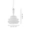 Novecento Suspension M Crystal Striped Glass Glossy Chrome E26 Ul-990588442-990588422-990588443