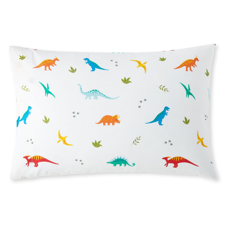 Taie d'oreiller 100% coton Jurassic Dinosaurs - Standard