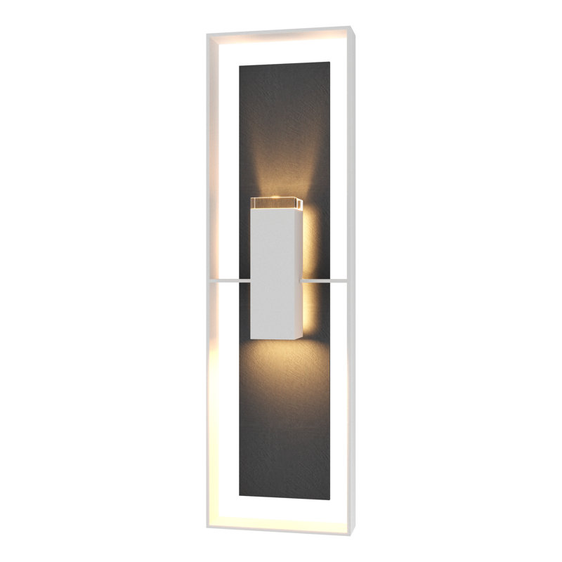 Shadow Box Aluminum Wall Light, White, 34" H x 10" W x 4.4" D