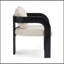 Ensemble de 2 chaises de salle à manger avec dossier coussiné, tissu beige, structure en bois massif-360455075