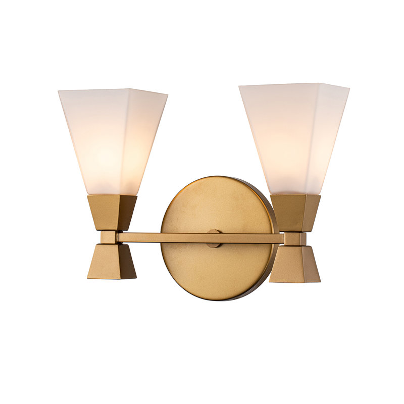Meuble-lavabo 2 lumières Nienke Bowtie, Or laqué