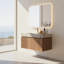Meuble-lavabo mural 30 po avec comptoir en pierre frittée et lavabo en céramique, armoire de rangement avec 1 tiroir et porte à fermeture en douceur-522743873-522743884-522743879