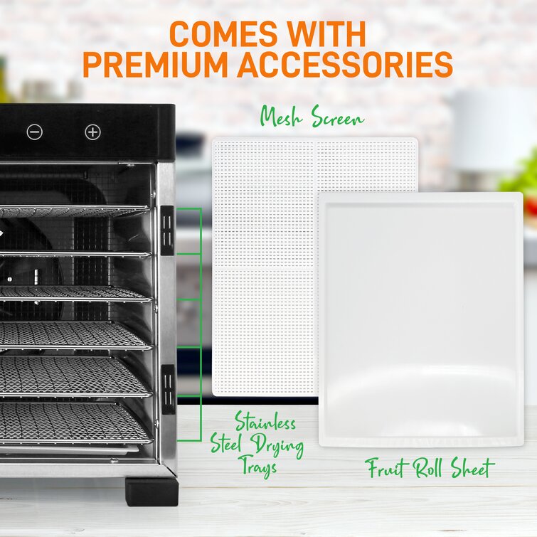 Premium Pro 10-Tray Food Dehydrator Fruit Roll Sheet