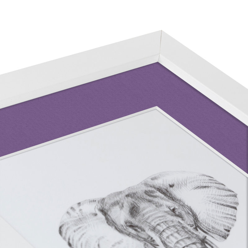 Cadre pour photo simple blanc mat 10 "x 20", Raisin