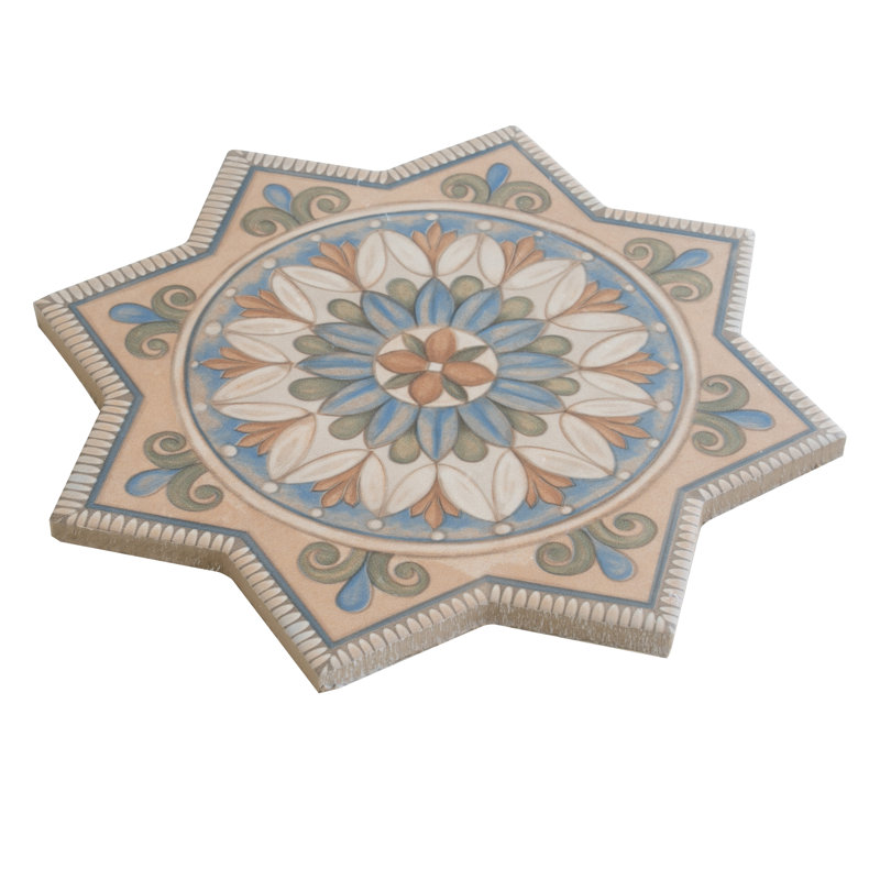 Terralis 7 x 7 po Carreau de mur et de plancher en porcelaine vert-bleu matte (6,46 pieds carrés / caisse) mat Terracoota