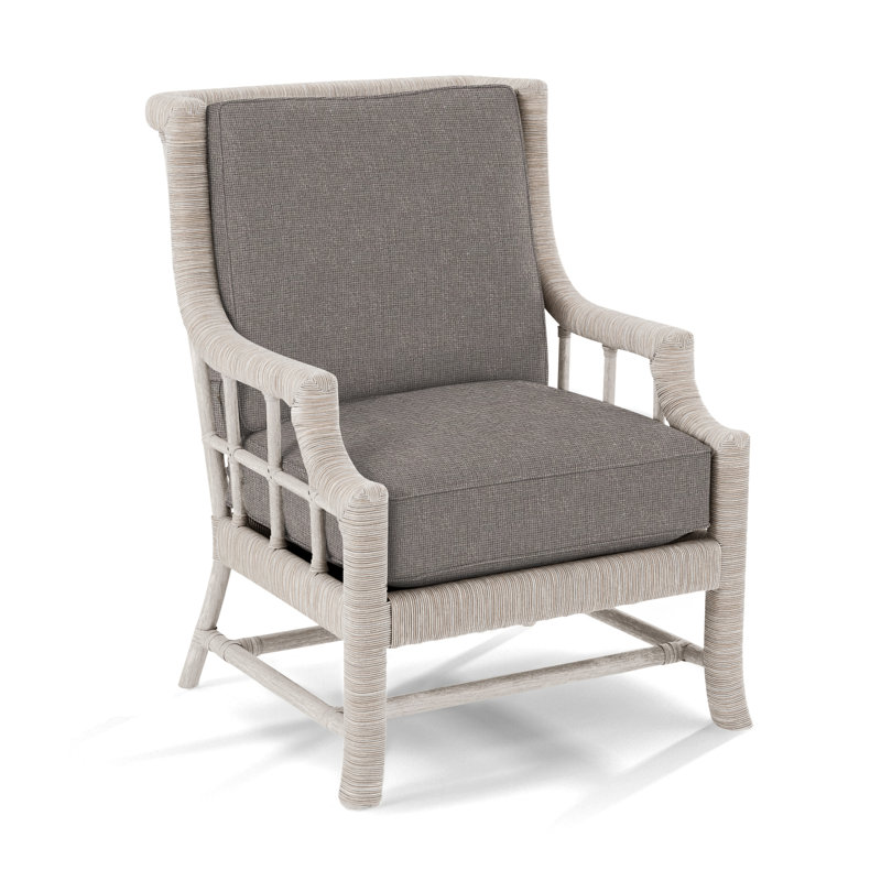 Lafayette Armchair, Beige Performance Fabric; 0851-73, Antique Frost White