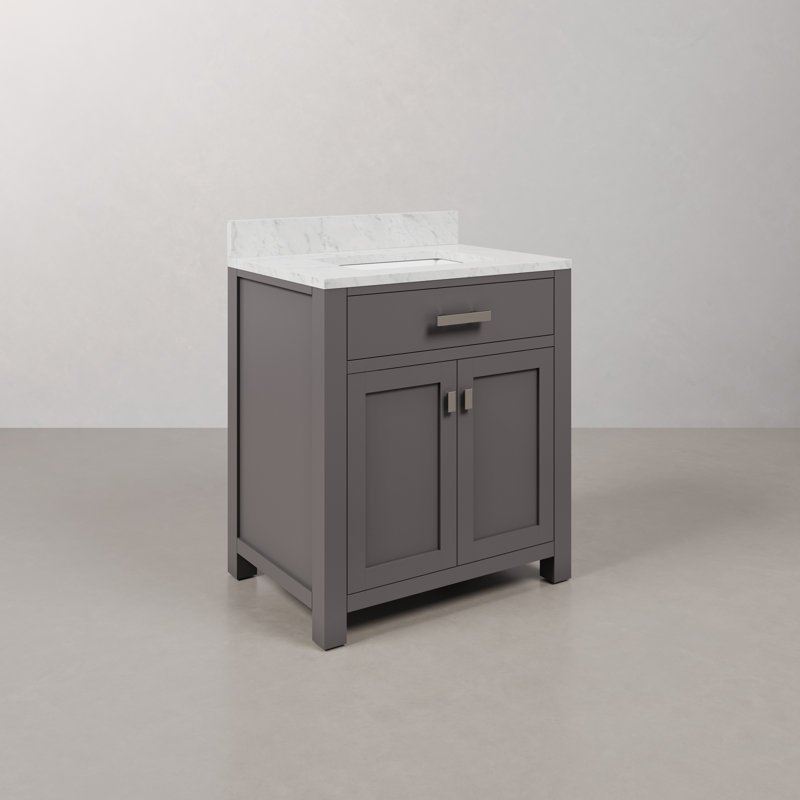 Ensemble de meuble-lavabo simple 30 po Minnetrista, Gris