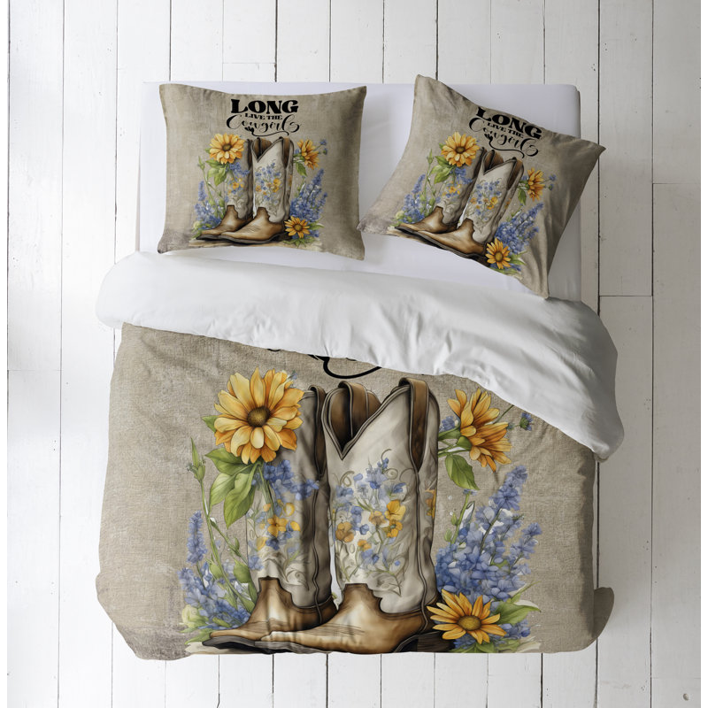 Modern & Contemporary Polyester Duvet Cover, King Duvet Cover + 2 King Shams